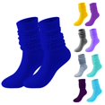 thumbnail image 3 of WTXUE Slouchy Socks, 5 Pairs Soild Color Socks Women Thigh High Boot Socks Soft Scrunch Socks, 4# Dark Gray, 3 of 4