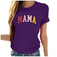 thumbnail image 2 of Fiudx Ofertas Del Día Moda Mujer Casua Impresión Jersey Manga Corta Camiseta Tops Blusa, 2 of 4