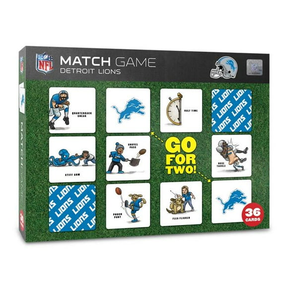 YouTheFan 2501529 NFL Detroit Lions Licensed Memory Match Game
