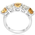 thumbnail image 3 of Pompeii 2 1/2ct Citrine & Diamond 5-Stone Ring 14K White Gold (I-J,I1-I2), 3 of 3