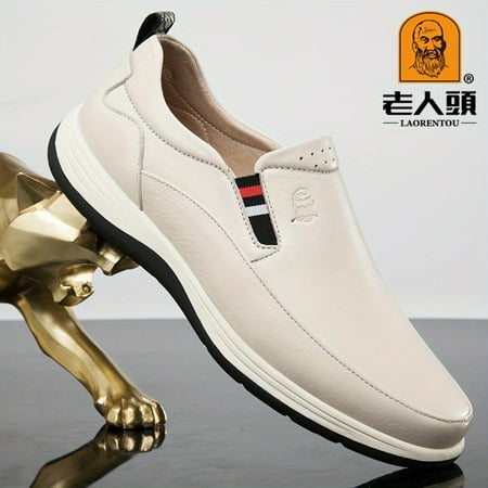 

LAORENTOU Men Premium Leather Loafer Shoes Slip On Lightweight Dress Shoes Durable Non Slip Formal Shoes For Wedding Business Party Banquet Office