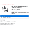 thumbnail image 2 of Ball Joint Kit - Compatible with 1972 - 1974 Dodge W100 Pickup 1973, 2 of 2