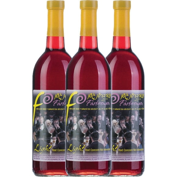 Kit de 3 - Vino Tinto Kosher Farbrengen Light Red Concord USA EXTRA KOSHER FARBRENGEN Farbrengen Light Red Concord