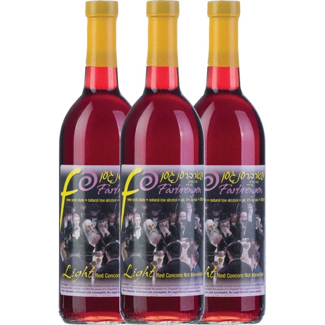 Kit de 3 - Vino Tinto Kosher Farbrengen Light Red Concord USA EXTRA KOSHER FARBRENGEN Farbrengen Light Red Concord