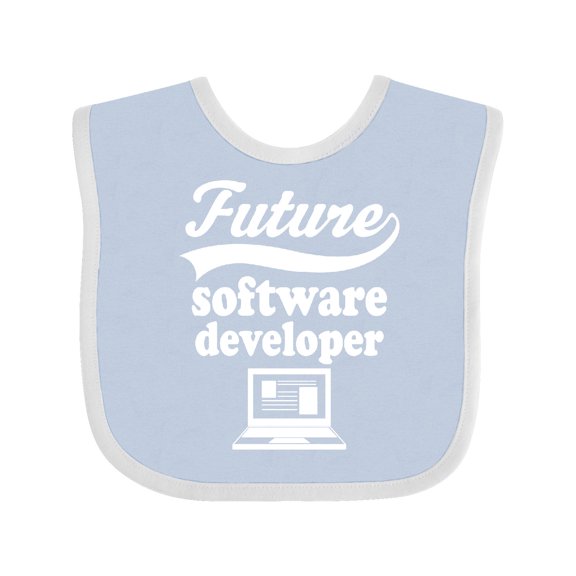 Inktastic Future Software Developer Shirt Childs Job Boys or Girls Baby Bib