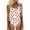 Red, variant on Delconic Women One Piece Swimsuit Polka Dot Print Scoop Neck Adjustable Side Ties Bathing Suit for Beach Pool Swimwear