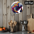 thumbnail image 5 of 2D Flat, 1pc 8x8 Inch Aluminum Round Metal Sign - Vibrant Colorful Manatee Wall Art, 2D Flat American Style Home Office Decor for Weddings, Bridal Showers, Birthdays, Bachelor Parties Anniversar, 5 of 6