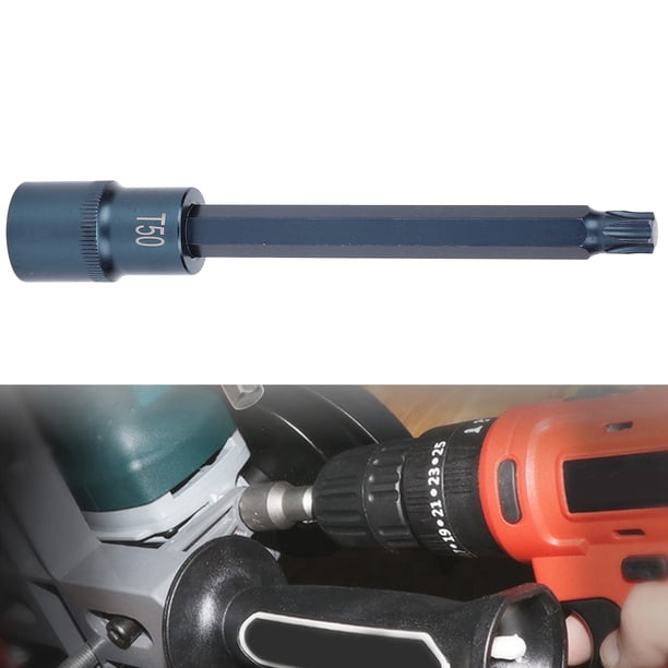 Broca de Enchufe Taladro Eléctrico de Acero de Aleación S2 Broca de Destornillador en Estrella 150 X T50 Suministros Industriales con Diseño de Hebilla de Pared Interna ANGGREK Otros
