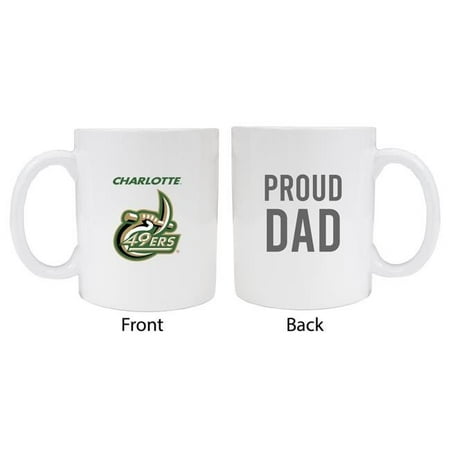 

R & R Imports MUG2-C-UNCC20 DAD North Carolina Charlotte Forty-Niners Proud Dad White Ceramic Coffee Mug - Pack of 2