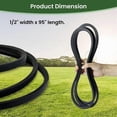 thumbnail image 3 of 2 Pack 144959 Deck Belt for LT1000 LT3000 DLT3000 42 Inch Riding Mower Replacement Parts 532144959(1/2x95Inch), 3 of 5