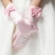 thumbnail image 4 of Guantes de niña de las flores con lazo, cortos, para boda, fiesta de noche - Talla L (rosa), 4 of 6