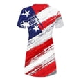 thumbnail image 4 of SMihono Robe d'Été Grande Taille pour Femmes 2023 Mode Fête de l'Indépendance Imprimée Col Rond Manches Courtes Robe, 4 of 6