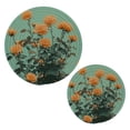 thumbnail image 7 of Wobogo Orange Roses Trivets Potholders Set of 2 Cotton Woven Round Hot Plate Mats for Hot Dishes Bowls Teapots, 7 of 7