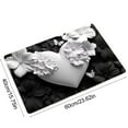 thumbnail image 3 of Kugisaki Valentine's Decoration Indoor Flower Printed Bathroom Rug Absorbent Bath Mat Soft Non Slip Bath Rug for Home Bathroom Decoration,16x24in, 3 of 6