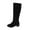 Black-B, variant on 2025 Women's Comfortable Low Heel Boot Socks for Women Knee High Wide Calf Round Head Breathable Boots Womens Knee High Riding Boots Wide Calf in Autumn and Winter