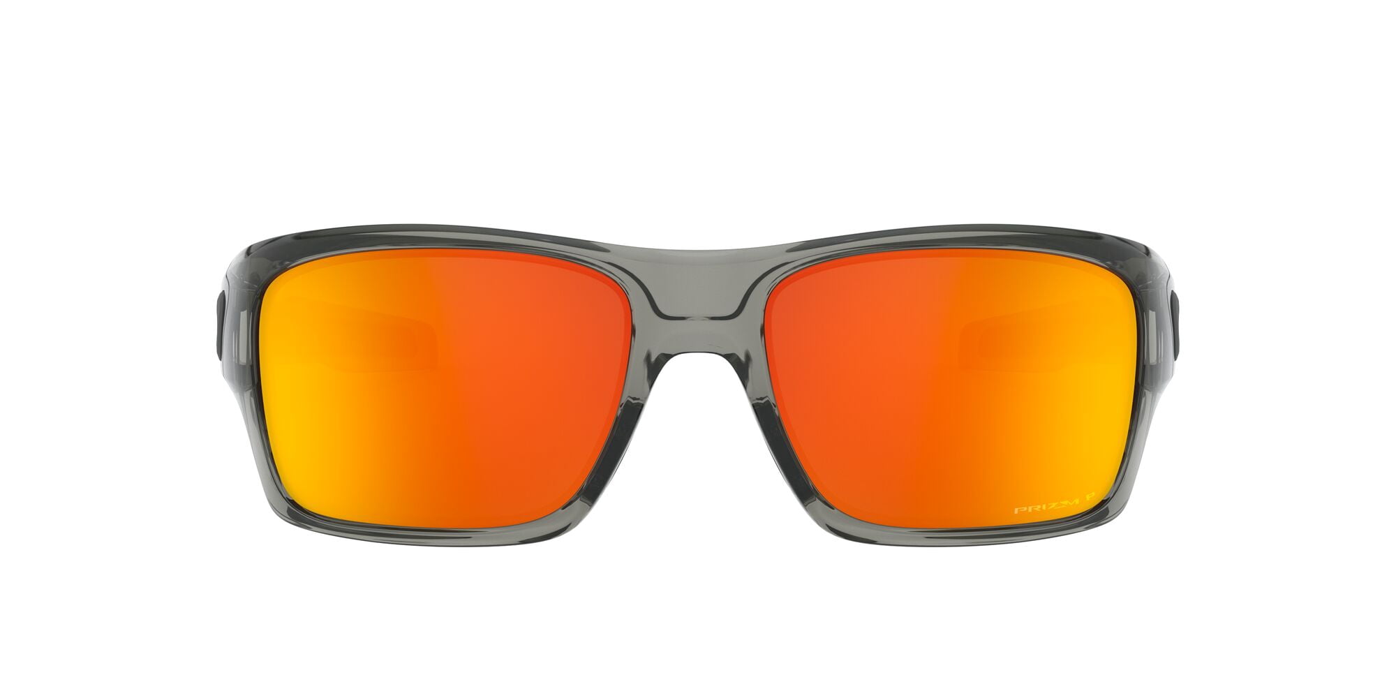 Oakley Turbine Sunglasses, Square Polarized Eyeglasses with Prizm Lenses, Size 63, Grey Ink/Prizm Ruby Polarized