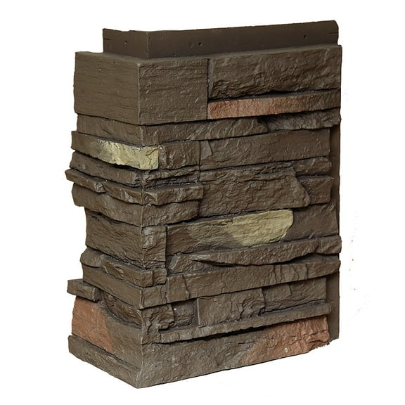 NextStoneâ„¢ Faux Polyurethane Stone Country Ledgestone Outside Corner - Himalayan Brown