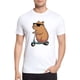 thumbnail image 2 of Playera Blanca Camiseta Unisex Estampado Capibara Scooter, 2 of 7