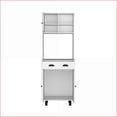 thumbnail image 3 of Kitchen Pantry 67” H with 2 Cabinets, 2 Open Shelves, 1 Drawer | White | Laminated Particle Board, 3 of 7