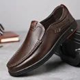 thumbnail image 5 of Mens Casual Leather Shoes Business Slip-on Shoes Comfort Fashion Driving Shoes for Male, 5 of 7