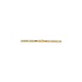 thumbnail image 5 of Real 14kt 3.2mm Semi-solid with Rhodium Pav∩┐╜ Figaro Chain; 24 inch; Lobster Clasp; for Adults and Teens; for Women and Men, 5 of 6
