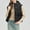Black, variant on Qulqfy Casual Puffer Vest Women Hooded Black Sleeveless Cropped Zip Up Drawstring Quilted Jackets Fall Jackets for Women L