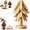 Light Brown, variant on Natural Wood Tree Trivet Set, Christmas Tree Trivet Set, 4 Wooden Trivets & 1 Stand Like a Christmas Tree, for Hot Dish, Pot, Bowl, Teapot, Hot Pot Set (Dark Brown, 4pcs)