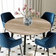 thumbnail image 5 of Elastic Fitted Round Tablecloth, Brown Waterproof Stretch Table Cover for 45"-54" Tables, Vintage Modern Abstract Art Ombre Washable Outdoor Tablecloths for Patio, Picnic, Camping, 5 of 9