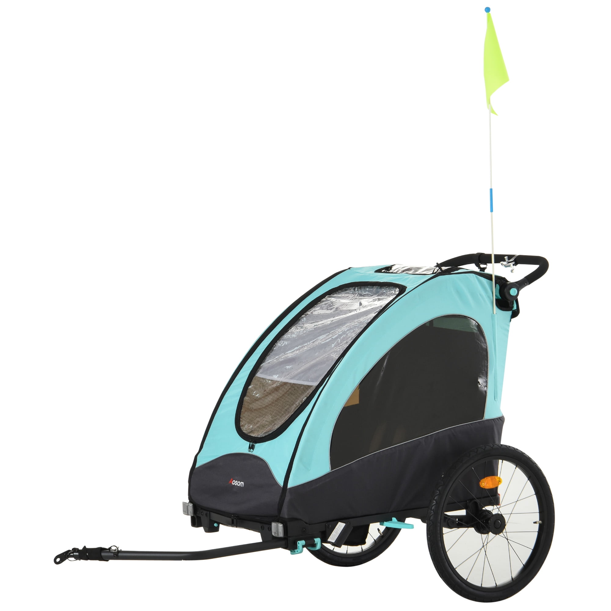 Aosom Child Bike Trailer 3 In1 Foldable Jogger Stroller Baby Stroller