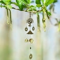 thumbnail image 3 of Farfi Wind Chime Retro Style Wall-mounted Money Tree Shape Antique Backyard Hanging Metal Wind Bell Home Decoration (Golden), 3 of 11