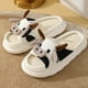 thumbnail image 3 of Adecuado para todas las estaciones en casa pantuflas algodón y lino vaquita dibujos animados pantuflas lino antideslizantes (color vaca 42-43) [apto para pies 41-42], 3 of 9