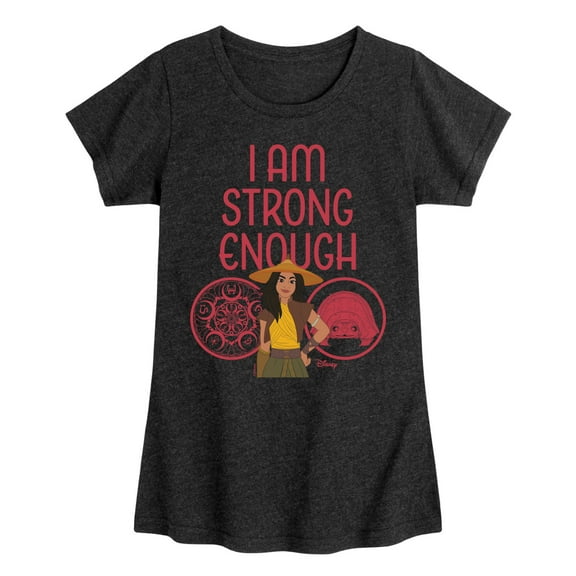 Disney Princess - Raya I Am Strong Enough - Girls Fitted Short Sleeve T-Shirt