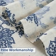 thumbnail image 6 of DriftAway Kitchen Curtain Floral Tier Linen Short Pinstripe Cafe 36 Inch Length for Living Room Bathroom Freda Farmhouse Rustic Curtains Rod Pocket 2 Panels Navy, 6 of 8