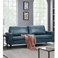 thumbnail image 6 of AECOJOY 79" Faux Leather Sofa 3 Seater Couch Loveseat Living Room Furniture in Blue, 6 of 9