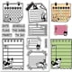 thumbnail image 1 of Sellos transparentes para agenda semanal con diseño de gato. Sello de silicona para planificador semanal. Calendario con fondo transparente. Sellos de goma., 1 of 9