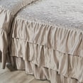 thumbnail image 4 of Home Soft Things 4 Piece Ruffle Matte Satin Bedspread Set - Taupe - King (78" x 80" + 24"), 4 of 7