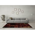 thumbnail image 3 of Ahgly Company Indoor Square Patchwork Brown Transitional Area Rugs, 3' Square, 3 of 4