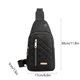 thumbnail image 4 of Bolso de hombro bordado con diamantes | Mochila hermética de poliéster | Bolso pectoral bandolera de gran capacidad | Correa ajustable 14-36 pulgadas | Múltiples compartimentos | Negro, Azul, Rojo, 4 of 7