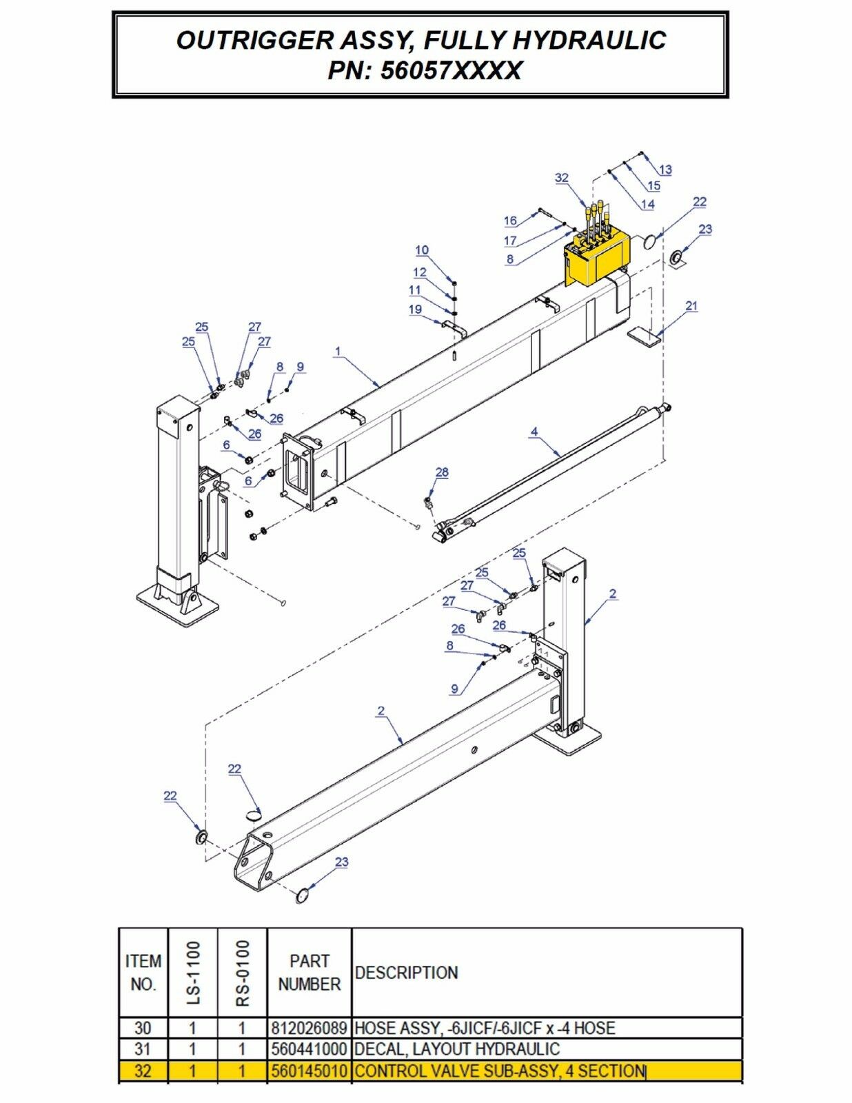 Auto Crane 560145000, Directional Control Valve Assy