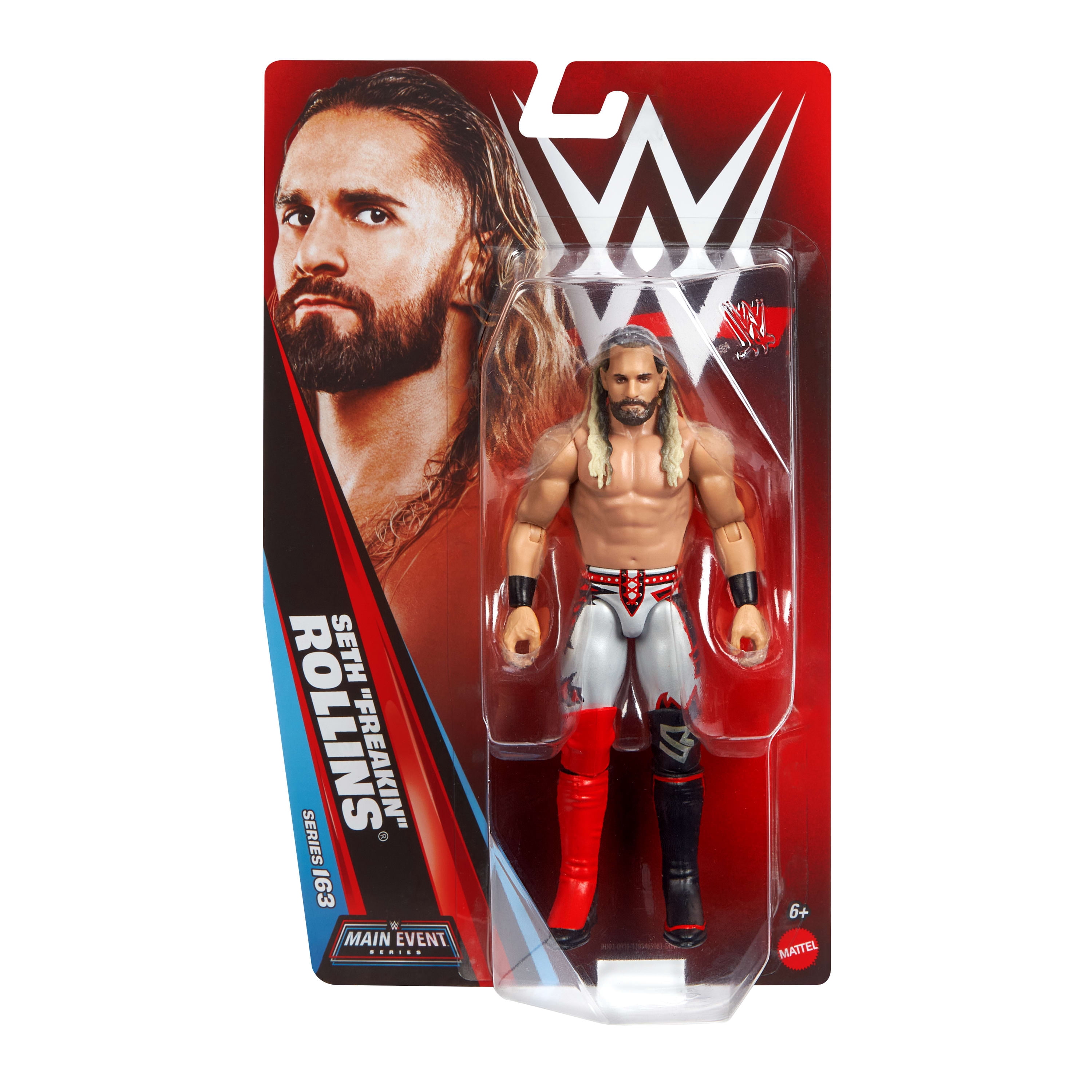 WWE Seth Rollins Action Figure, Main Event Series #163, 6-inch Collectible with Articulation