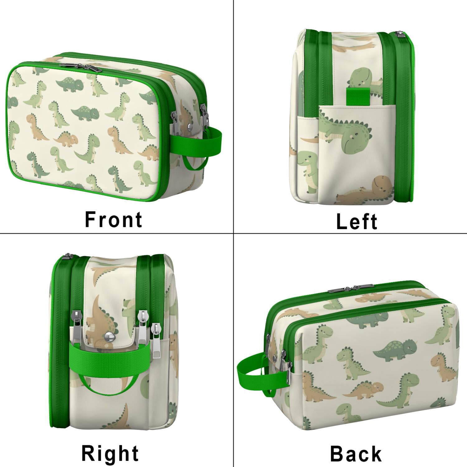 Toiletries Bag,Cartoon Dinosaurs Mens Womens Toiletry Bag Bathroom Bag,Waterproof Toiletry Travel Bag Dopp Kit Shaving Bag 11x6.3x5.1 Inch