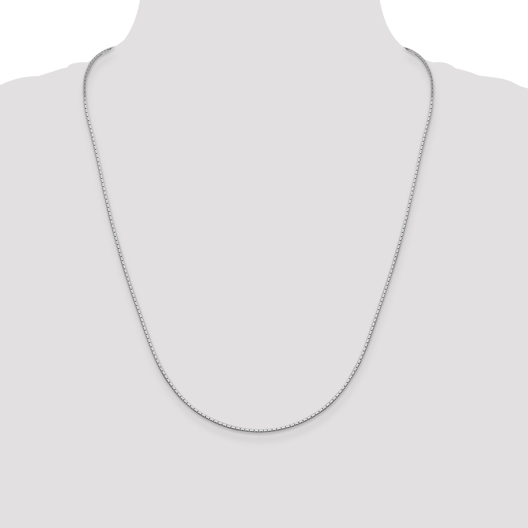Solid 925 Sterling Silver 1.25mm Mirror Box Chain Necklace