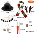 thumbnail image 3 of Kit de decoración de muñeco de nieve navideño, disfraz de traje, ojos, juguete de regalo para jardín, muñeco de nieve C, 3 of 8