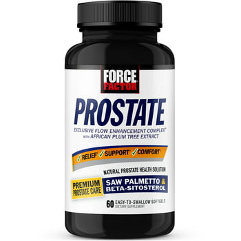 Force Factor Prostate Saw Palmetto and Beta Sitosterol Supplement for Men, Prostate  Support, Prostate Size Support, Urinary , Bladder Control, Reduce Nighttime Urination, 60 Softgels