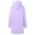 thumbnail image 2 of Dresses Fall/Spring Clothes Fashion Leisure Printing Pocket Long Sleeve Hooded Hoodie Dress A-Line Casual Loose T-Shirt Beach Sundress, 2 of 3
