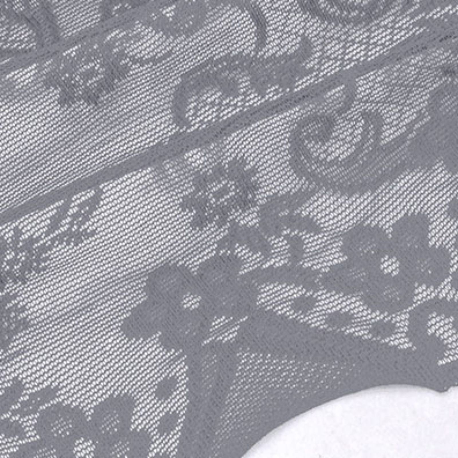 Sheer Lace Waterfall Window Valance with Bead Tassels Floral Embroidered Valance Curtains Semi Sheer Rod Pocket Valance/Swags for Bedroom/Living Room/Kitchen/Basement