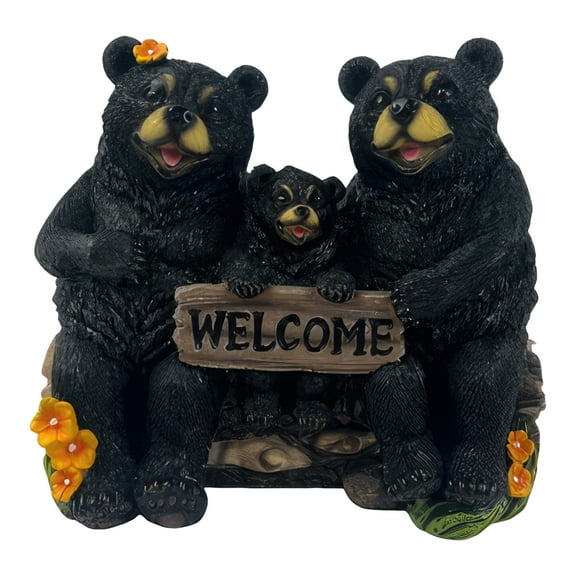 FC Design 7"W Bear Family WELCOME Sign Figurine Statue Sculpture Ornament Decoration Home/Room Decor and Unique Gift Ideas for Housewarming, Holidays and Birthdays