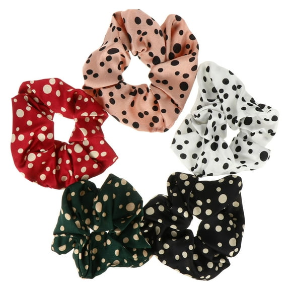Masteelf 5 Pcs Clear Elastic Hair Bands Dot Ring Smooth Texture Scrunchies Toddler