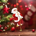 thumbnail image 2 of Santa Claus Musical Climbing Rope Electric Hanging Toy Christmas Decoration For Home Office Door, Climbing Santa Claus Christmas Ornament, Battery Operated Climbing (Santa Claus Musical Climbing Rope), 2 of 6