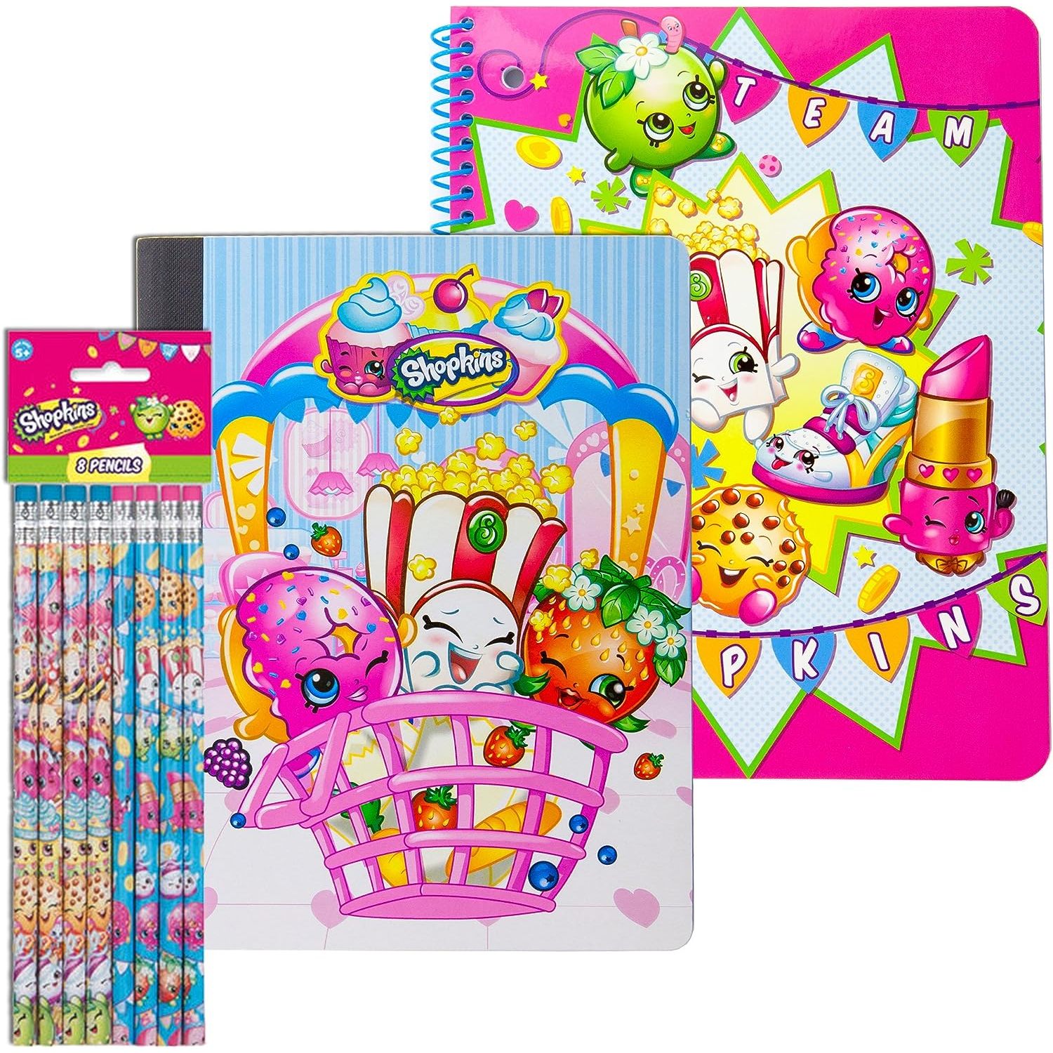 Back to School Supply Bundle, 8 Pencils, 1 Spiral Notebook, & 1